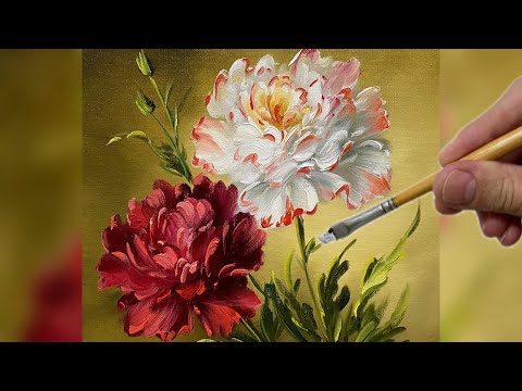 Видео: КРАСИВАЯ ЦВЕТОЧНАЯ ЖИВОПИСЬ / ПОШАГОВАЯ КРАСКА / БЕЛАЯ И КРАСНАЯ ЖИВОПИСЬ ЦВЕТОВ