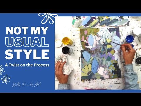 Видео: НЕ мой обычный стиль создания абстрактного искусства | Вдохновлено природой | Бетти Фрэнкс | Абст...