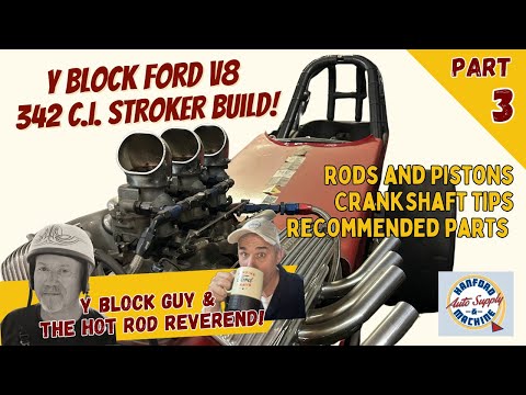 Видео: Двигатель Ford V8 с Y-образным блоком и объемом 342 кубических дюйма, сборка с Тимом Макмастером,...
