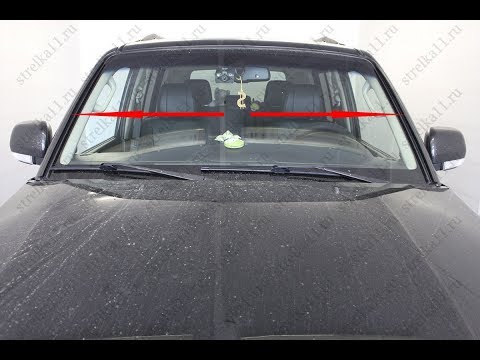 Видео: Дефлектор лобового стекла Стрелка-2 для MITSUBISHI PAJERO IV рестайлинг-2 - strelka11.ru