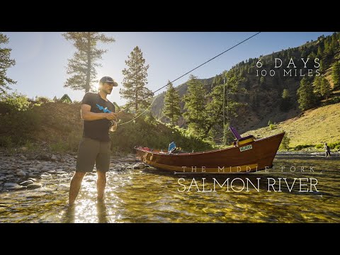 Видео: Ловля лосося нахлыстом на реке Айдахо с деревянной дрейфовой лодки