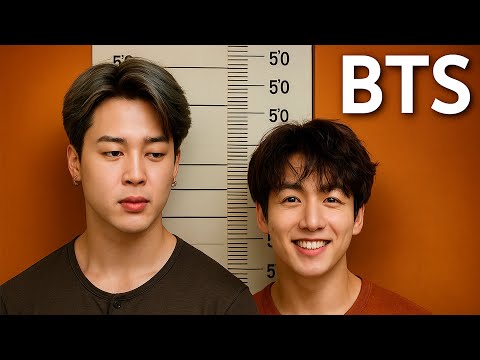 Видео: Рост и вес всех из BTS — ты удивишься