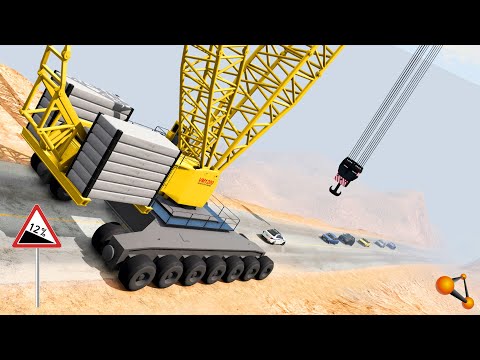 Видео: КРАН БЕЗ ТОРМОЗОВ! КРАНОВЩИК ПОТЕРЯЛ УПРАВЛЕНИЕ | BeamNG.drive