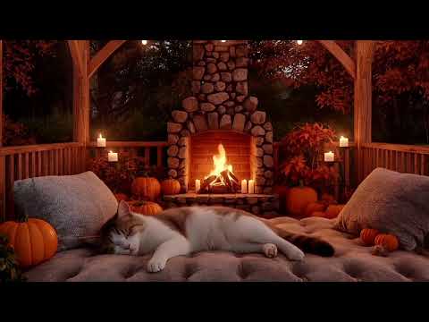 Видео: 🍁 Осень и мурлыкающий кот 🔥 | Autumn and a Purring Cat