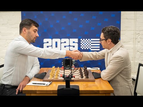 Видео: Пятый тур мужского чемпионата США. Самый интересные партии: Ниманн - Мишра и Сверч- Каруана.
