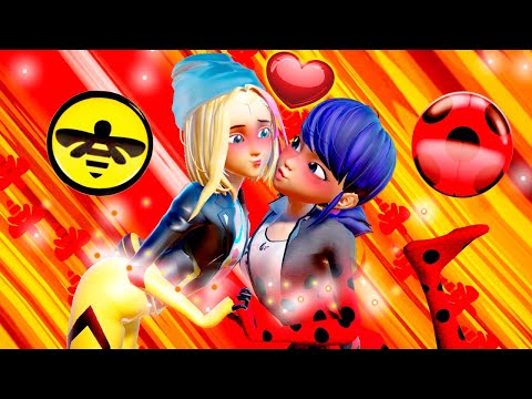 Видео: Леди Баг и Супер-Кот | 💛💗  Zoe x Marinette DUET TRANSFORMATION (+love kiss)