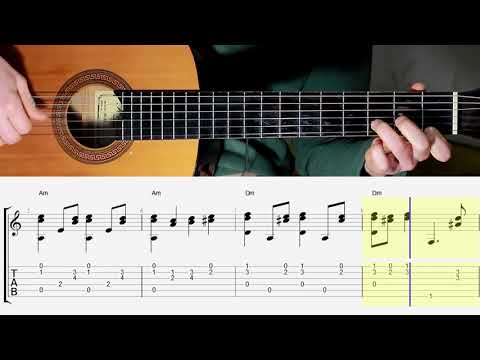 Видео: Мохнатый шмель.(Сложный вариант). Гитара. Ноты. Табы.