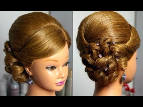 Видео: Прическа на средние волосы. Вечерняя, на выпускной