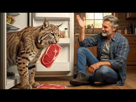 Видео: Этот мужчина спас крошечную новорождённую рысь — 5 лет спустя она уже больше него