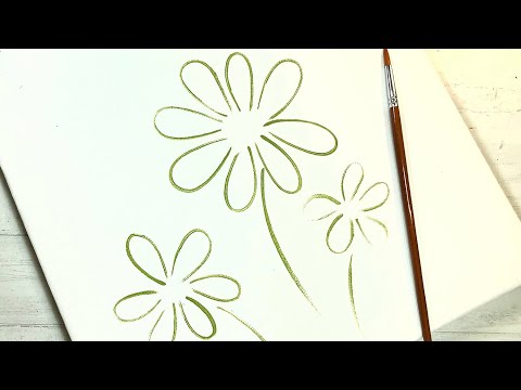 Видео: Как рисовать простые цветы / ромашки поэтапно