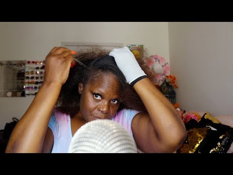 Видео: Уход за волосами и кожей головы ASMR Лавандовый жир и капли «Калейдоскоп»