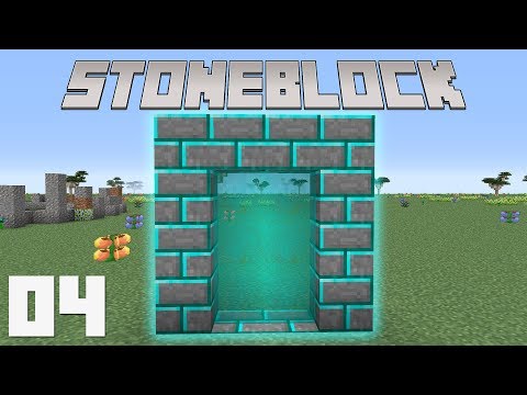 Видео: StoneBlock #04 - Портал в мир шахтёров | Выживание в Маинкрафт с модами