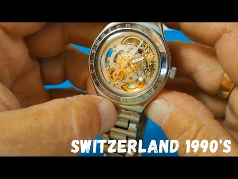 Видео: Old vintage SWATCH mechanical watch with autowinding Механические часы с автоподзаводом