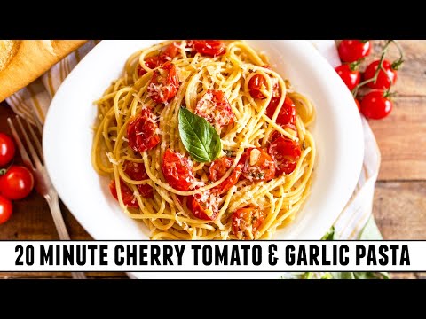 Видео: Паста с помидорами черри и чесноком | Самый ВКУСНЫЙ рецепт за 20 минут