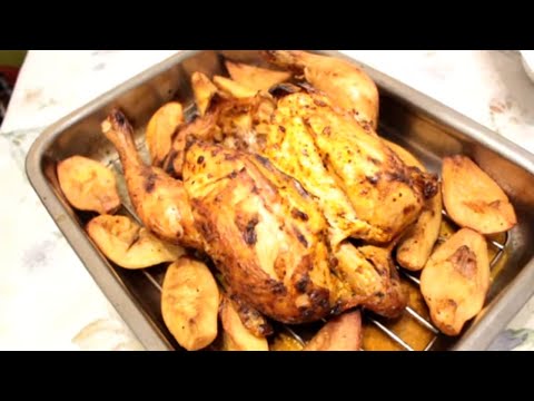 Видео: КУРИЦА ЗАПЕЧЕННАЯ С АЙВОЙ!👌 АЗЕРБАЙДЖАНСКАЯ КУХНЯ 😋Azerbaijani baked chicken with quince