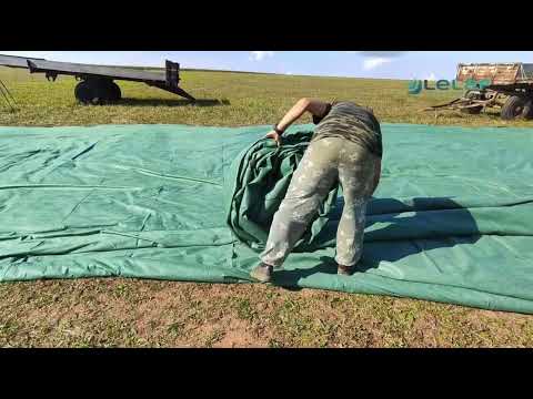 Видео: Переход с баннеров (тентов) на шутц-флис для сена/соломы от Лелаф, Сельский объектив, Пермский край