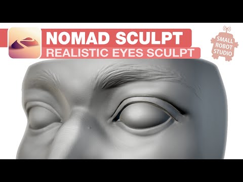 Видео: Nomad Sculpt: реалистичные глаза шаг за шагом