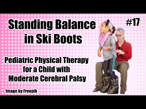 Видео: № 17 Баланс в лыжных ботинках: терапия для ребенка с церебральным параличом средней степени тяжести