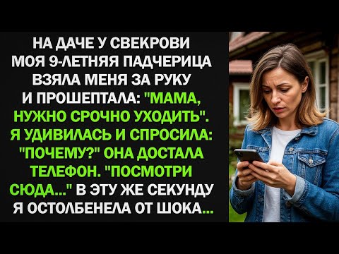Видео: На даче свекрови моя 9-летняя падчерица взяла меня за руку_ _Мама, нужно срочно уходить!_
