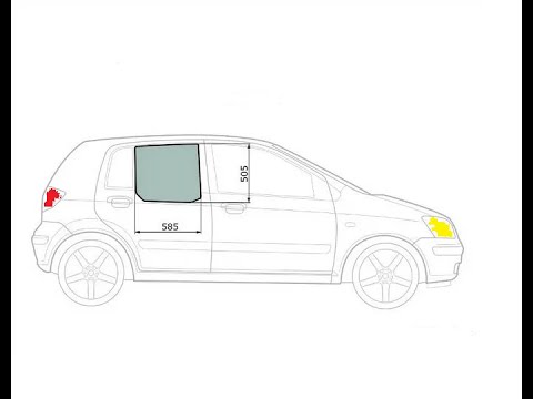 Видео: Замена заднего бокового стекла, и кнопки стекло подъемника,на автомобиле Hyundai Getz