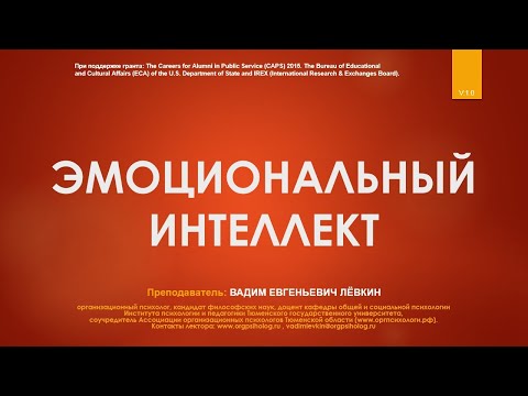 Видео: Вадим Лёвкин - Эмоциональный интеллект