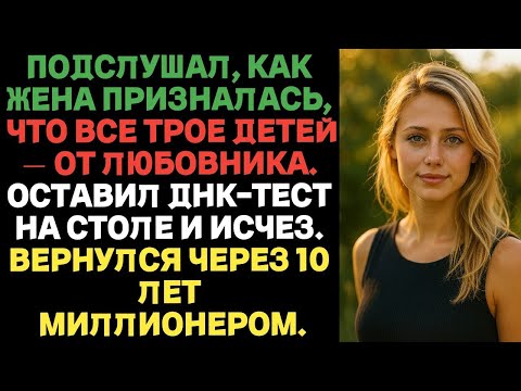 Видео: Подслушал, как жена призналась, что все трое детей — от любовника  Оставил ДНК тест на столе и