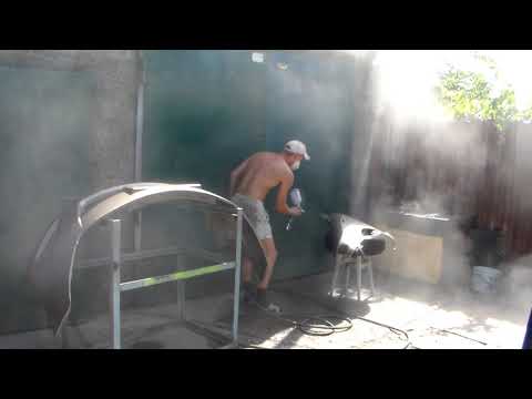 Видео: Обзор повреждений.Покраска крыла и бампера.Заз Форза.