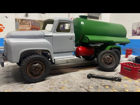 Видео: Газ 53 на оригинальных шинах 🛞 Gaz RC 1:12 mot original Reifen , scale