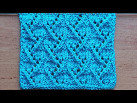 Видео: Красивый ажурный узор спицами для джемпера, кардигана, туники, жакета.