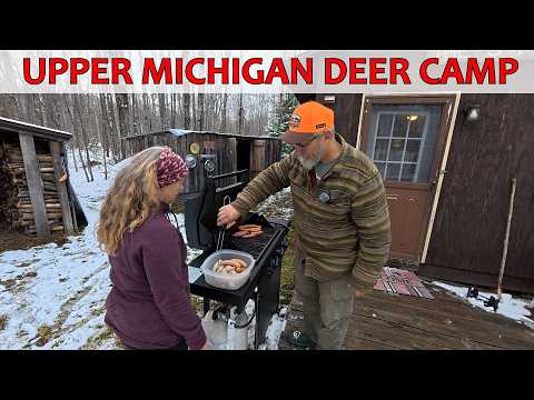 Видео: СНЕГ В НАШЕМ ОЛЕНЬЕМ ЛАГЕРЕ В ВЕРХНЕМ МИЧИГАНЕ