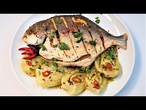 Видео: Рыбка Помпано c Бок-Чой. Рецепт Димы Кулинахера. Pompano Fish with Bok Choy. English Subtitles.