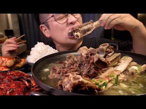 Видео: SUB_Это вкусная еда в мукбанге с ребрышками. Легендарный мукбанг