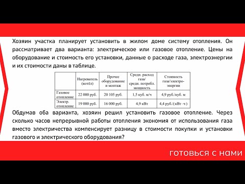 Видео: Хозяин участка планирует установить в жилом доме систему отопления...Математика/ОГЭ/Номер 5