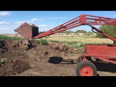 Видео: Т-16 стогомет, работа ковшом
