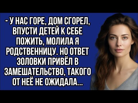 Видео: Попросила золовку приютить детей, пока не восстановим дом, после пожара, а она...