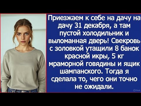 Видео: Мы приехали к себе на дачу 31 декабря, а там пустой холодильник и выломанная дверь!
