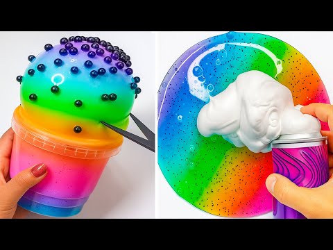 Видео: Расслабляющие АСМР-видео со слаймом для сна | Satisfying Slime No Talking ASMR 3746