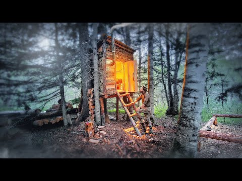 Видео: СТРОЮ ДОМ В ЛЕСУ - ПРОВЕЛ СВЕТ в ДОМ НА ДЕРЕВЕ | СДЕЛАЛ КАРКАС и ОСТАЛСЯ НА НОЧЬ