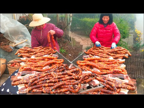 Видео: 2 гигантских свиней для копченого мяса | Китайский Новый год | Традиционная деревенская жизнь