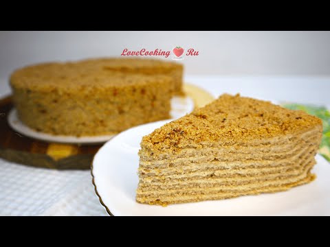 Видео: Постный медовик без глютена | ПП медовик из муки зелёной гречки |  LoveCookingRu