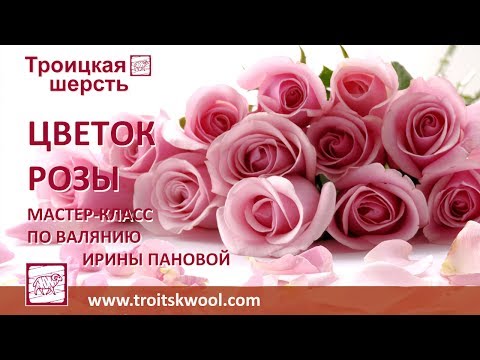 Видео: Валяние. Мастер-класс Ирины Пановой "Цветок розы"