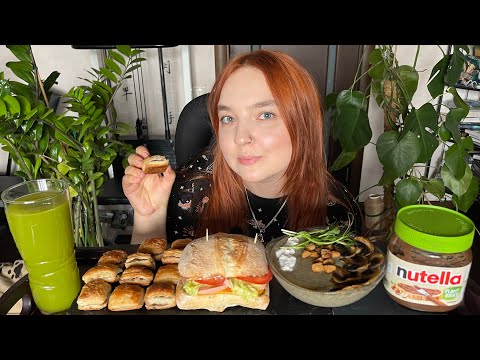 Видео: МУКБАНГ | Грибной крем-суп, сэндвич, нутелла | Mukbang | Mushrooms soup, sandwich, Nutella 🥪