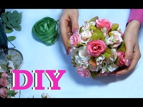 Видео: Мастер-класс Шар из цветов / Идеи декора / Сделай сам / DIY