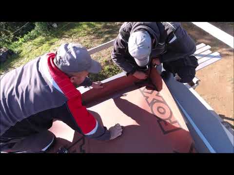 Видео: Фальцевая кровля. Надстенный Желоб. (4 серия)