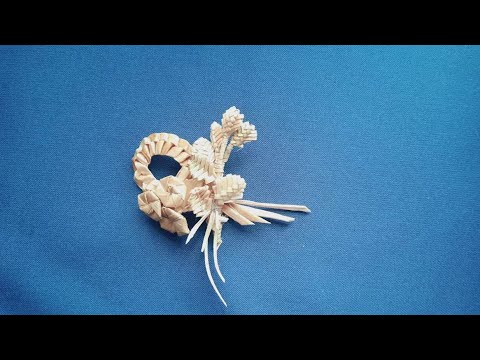 Видео: Соломоплетіння. Мініатюра. "Брошка"