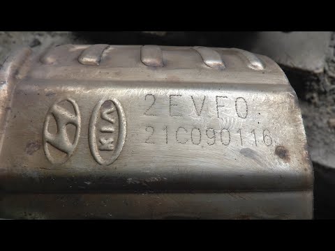 Видео: КИА Селтос - распиливание корпуса катализатора.