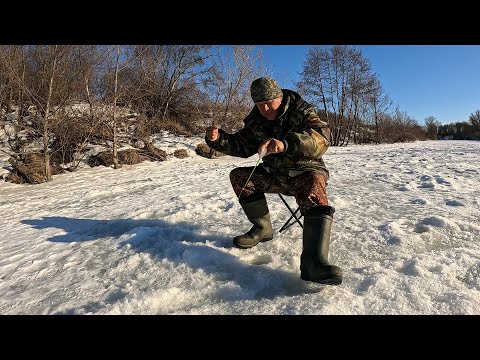 Видео: Рыбалка 14 марта 2024 на речке