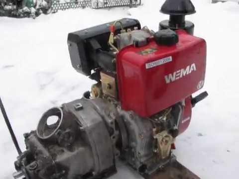 Видео: Дизельный ДНЕПР МТ. Двигатель в сборе с КПП.