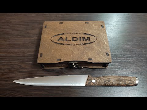 Видео: Эльборовые бруски ALDIM МО и МФФ - заточка ножа Х30Сr13.  CBN stones ALDIM for sharpening knives.