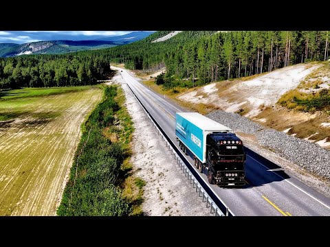 Видео: Тест драйв Скания пятой серии V8 по дорогам Норвегии!